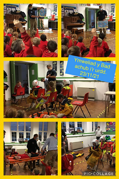 Lluniau Ymweliad y Bad Achub i'r Urdd